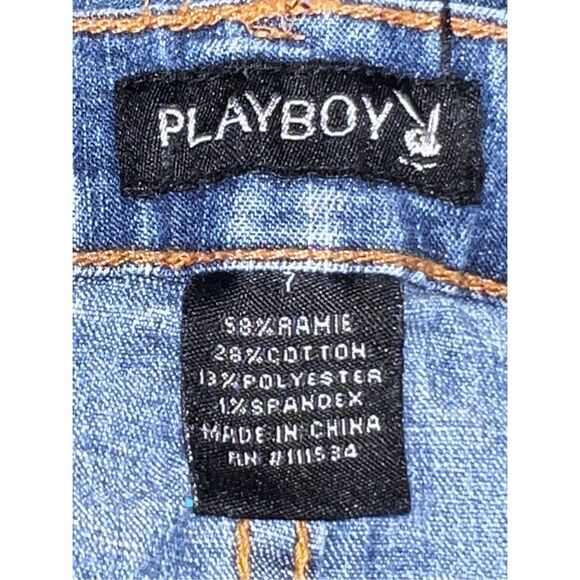 Vintage Juniors Playboy Denim Bootcut Jeans Size 7 30x32 #151 - Picture 4 of 6